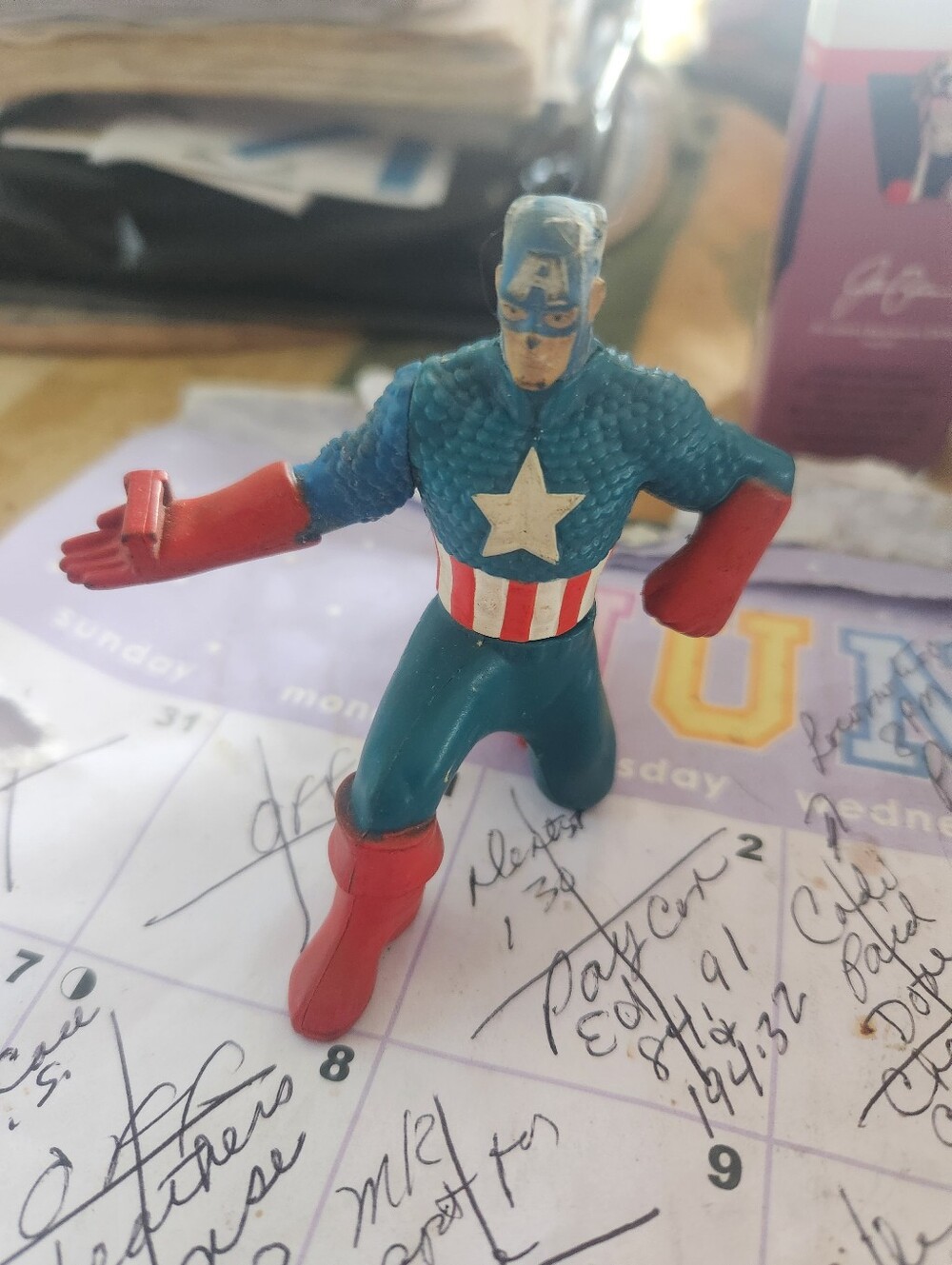 Captain America Plastic Figure - Red, Blue, White